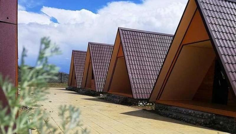 A-frame домики на территории